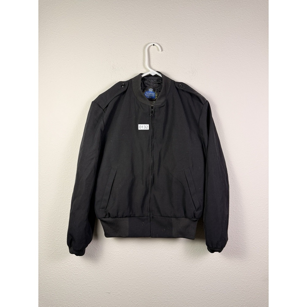 Neptune Garment Co Womens Black Wool Blend Thinsulate Bomber Jacket Size 10 Reg - Picture 6 of 7